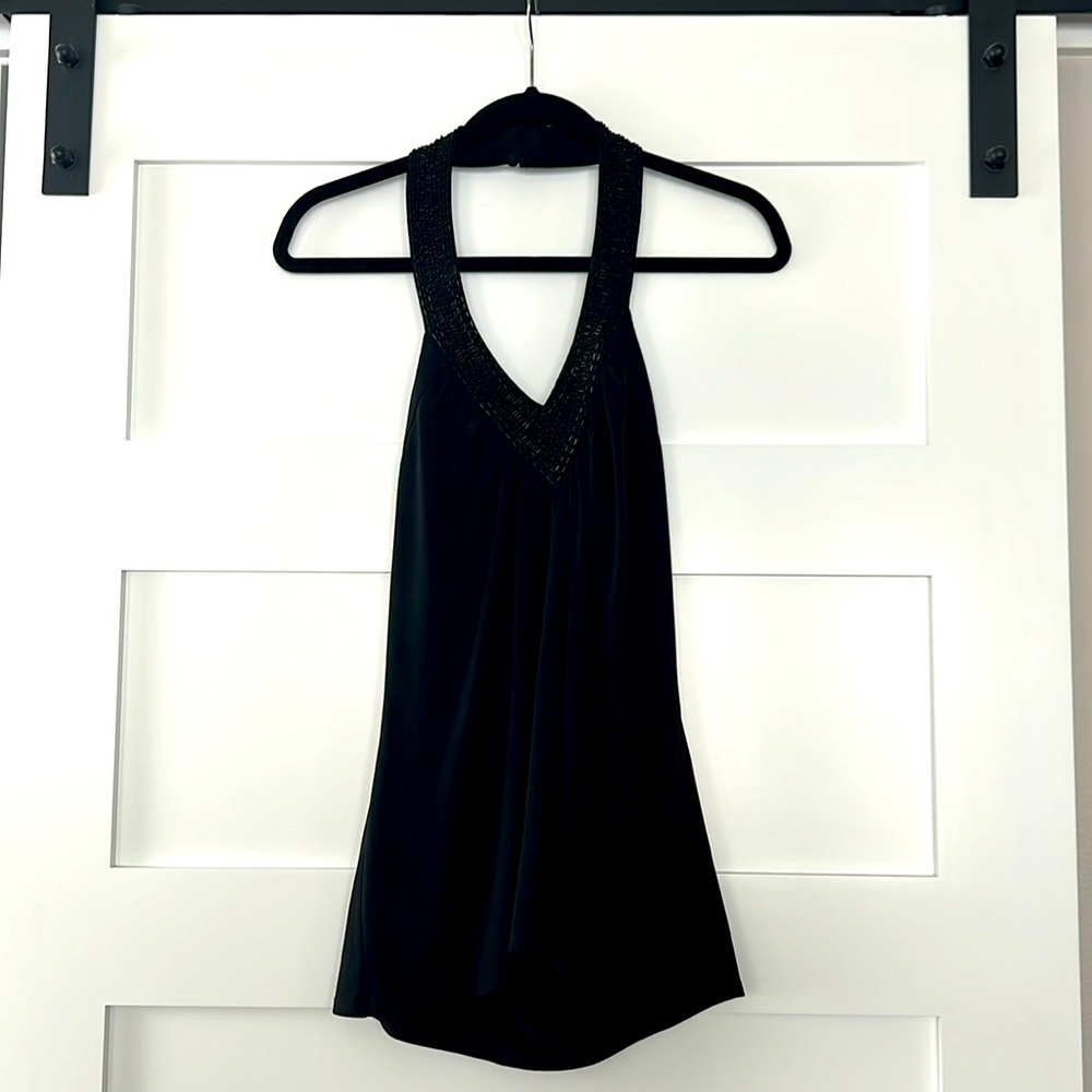 Beaded Neck Halter Top